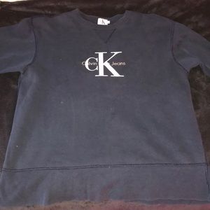 Navy blue Calvin Klein crewneck.
